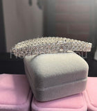 10ct Round Cut Simulated Diamond Dual Row Tennis Bracelet 14k White Gold Plated