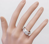 Bridal Set Wedding Engagement Ring 2ct Round Cut Diamond 18k White Gold Finish