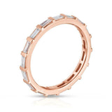 1ct Baguette Cut Diamond Wedding Band 14k White Gold Finish Channel Set Eternity