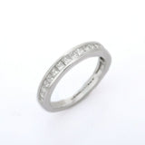 2.2ct Wedding Band Princess Diamond Channel Set Half Eternity 14k WhiteGold Over