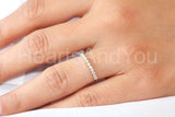 0.4ct Round Cut Moissanite Anniversary Women Wedding Band 14k Yellow Gold Plated