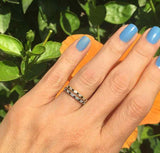 0.6ct Wedding Band Round Cut Diamond Half Eternity Design 14k White Gold Finish