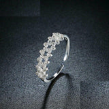 1.8ct Round Cut VVS1 Diamond Wedding Ring Band 14k WhiteGold Finish Fancy Unique