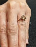 1ct Round Cut Simulated Morganite Solitaire Engagement Ring 14k Rose Gold Plated