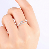 1.2ct Round Cut Diamond Engagement Ring 18k White Gold Finish Stackable Promise