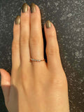 0.5ct Engagement Ring Round Cut Diamond 5 Stone Minimalist 14k Yellow Gold Over