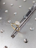 0.5ct Oval Simulated Diamond Solitaire Engagement Ring 14k Yellow Gold Plated