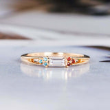 0.9ct Baguette Cut Diamond Engagement Ring Petite Minimalist 14k YellowGold Over