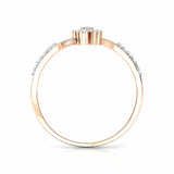 1Ct Round Cut Diamond Nature Floral Petite Engagement Ring 14K Rose Gold Finish