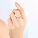 1.8ct Round Cut VVS1 Diamond Wedding Ring Band 14k WhiteGold Finish Fancy Unique