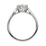 1.6ct Round Cut Diamond Engagement Ring Accents Solitaire 14k White Gold Finish