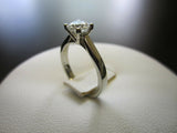 1Ct Round Brilliant Diamond Classic 4 Prong Solitaire Ring 18K White Gold Finish
