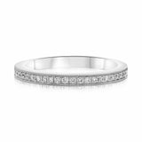 Half Eternity Wedding Ring Band 1.4ct Round Cut Diamond 14k White Gold Finish
