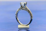 2.5ct Round Cut Diamond Engagement Ring Stylish Bridal Set 14k White Gold Finish