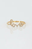 0.45ct Round Cut Diamond Engagement Ring Love Word Design 14k Yellow Gold Finish