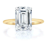 1ct Emerald Cut Diamond Engagement Ring 14k Yellow Gold Finish Solitaire Women