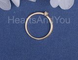 0.5ct Princess Simulated Diamond Solitaire Minimalist Ring 14k YellowGold Plated