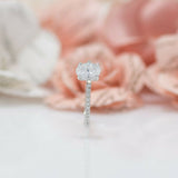 1Ct Oval Cut DVVS1 Diamond Petite Solitaire Engagement Ring 14K Rose Gold Finish