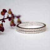 0.2ct Round Cut Moissanite Dainty Stacking Wedding Band 14K Yellow Gold Plated