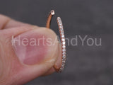 0.15ct Round Cut Moissanite Anniversary Women Wedding Band 14k Rose Gold Plated