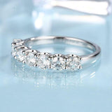 Stackable Half Eternity Wedding Band 2ct Round Cut Diamond 14k White Gold Finish