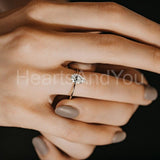 0.2ct Pear Simulated Diamond Solitaire Engagement Ring 14k Yellow Gold Plated