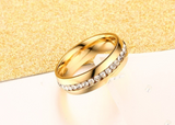 1ct Round Cut Diamond Wedding Ring Band 14k YellowGold Finish Eternity Stackable