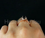 2.2ct Oval Simulated Black Diamond Halo Solitaire Bridal Set 14k RoseGold Plated