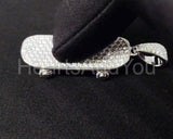 2.2ct Round Cut Moissanite Skateboard Pendant 14k White Gold Plated NO CHAIN