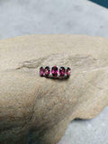 2.5ct Wedding Ring Band Oval Cut Pink Ruby Five Stone 14k White Gold Finish