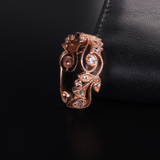 2ct Round Cut Diamond Wedding Ring Band 14k Rose Gold Finish Mligrain Filigree