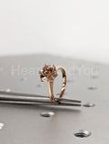 1ct Round Cut Simulated Morganite Solitaire Engagement Ring 14k Rose Gold Plated