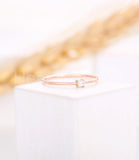 0.2ct Princess Simulated Diamond Solitaire Engagement Ring 14k Rose Gold Plated