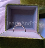 0.2ct Pear Cut Simulated Diamond Solitaire Engagement Ring 14k White Gold Plated