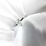 1.4ct Engagement Ring Pear Cut Diamond Solitaire Design 14k White Gold Finish