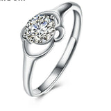 0.5ct Round Cut Diamond Petite Solitaire Engagement Ring 18k White Gold Over