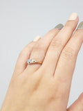 0.2ct Round Cut Moissanite Infinity Love Engagement Ring 14k Dual Gold Plated