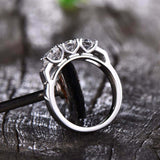 2.65ct Round Cut Diamond Stackable Design Wedding Ring Band 14k WhiteGold Finish