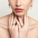 0.3ct Round Cut Black Diamond Wedding Band 14k Rose Gold Over Curved Crown Tiara