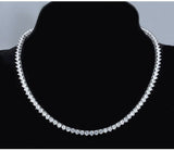 25Ct Round Cut Sparkle VVS1/D Diamond Tennis Necklace Solid 14K White Gold Over