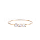 0.15ct Round Cut Moissanite Minimalist Engagement Ring 14k Rose Gold Plated