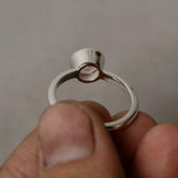 2.5ct Round Cut Peach Morganite Engagement Ring 14k White Gold Finish Bezel Set