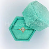 0.5ct Pear Cut Simulated Diamond Halo Engagement Ring 14k White Gold Plated