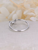 1ct Round Cut Blue Sapphire Wedding Band Ring 14k White Gold Finish Curved Crown