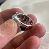 2.3ct Round Cut Moissanite Stylish Signet Men's Ring 14K White Gold Plated