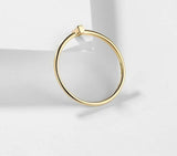 0.4ct Engagement Ring Baguette Cut Diamond Solitaire 14k Yellow Gold Finish