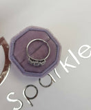 3ct Emerald Cut Diamond Halo Trilogy Gatsby Engagement Ring 14k White Gold Over