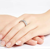 2.5ct Round Cut Diamond Wedding Ring Band 14k White Gold Over Milgrain Eternity