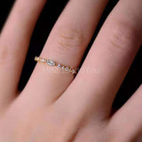 0.5ct Marquise Simulated Diamond Minimalist Wedding Band 14k Yellow Gold Plated