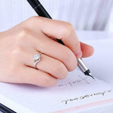 1.1ct Round Cut Diamond Engagement Ring 14k White Gold Finish Solitaire Split